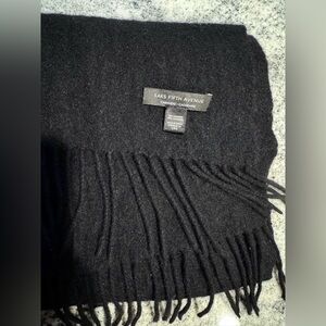 Saks Fifth Av Black Cashmere Scarf